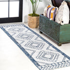 Marokko Diamond Tribal Medallion Indoor/Outdoor Runner Rug