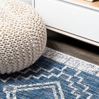 Marokko Diamond Tribal Medallion Indoor/Outdoor Runner Rug