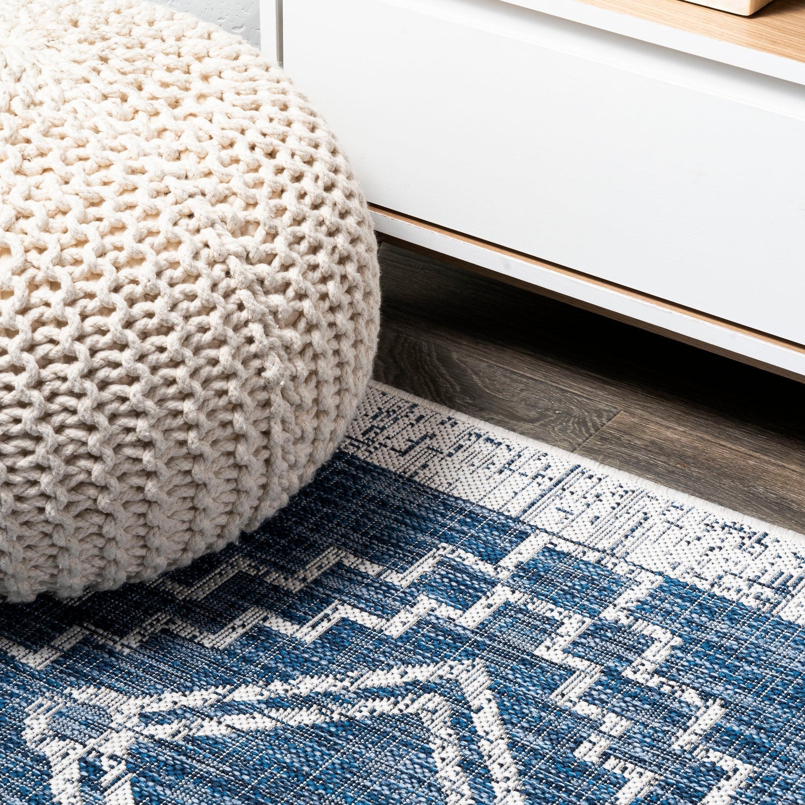 Marokko Diamond Tribal Medallion Indoor/Outdoor Runner Rug