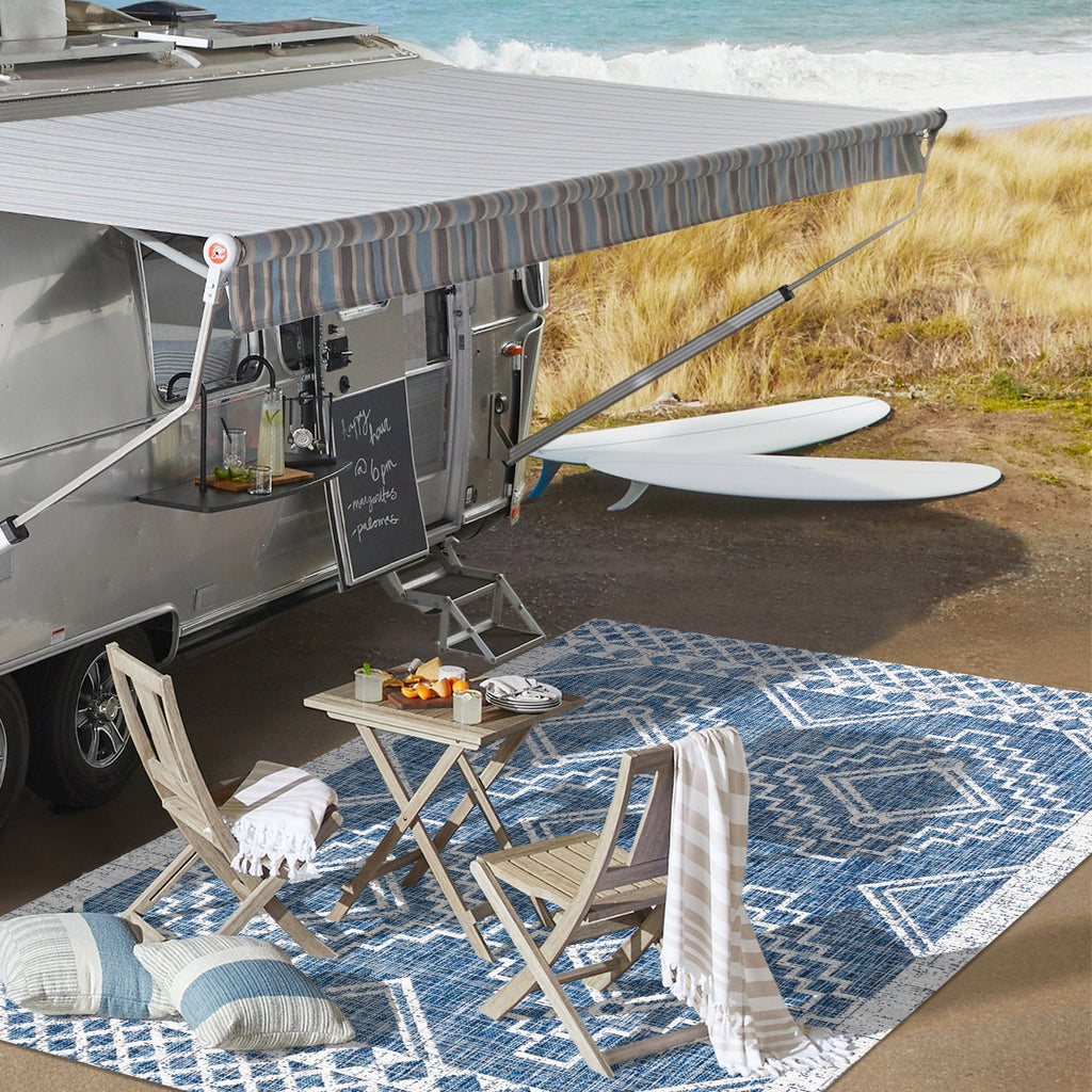 Marokko Diamond Tribal Medallion Indoor/Outdoor Runner Rug