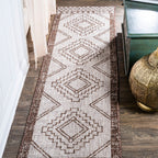 Marokko Diamond Tribal Medallion Indoor/Outdoor Runner Rug