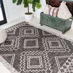 Marokko Diamond Tribal Medallion Indoor/Outdoor Runner Rug