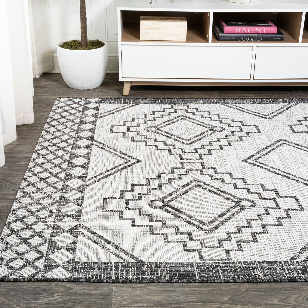 Marokko Diamond Tribal Medallion Indoor/Outdoor Runner Rug