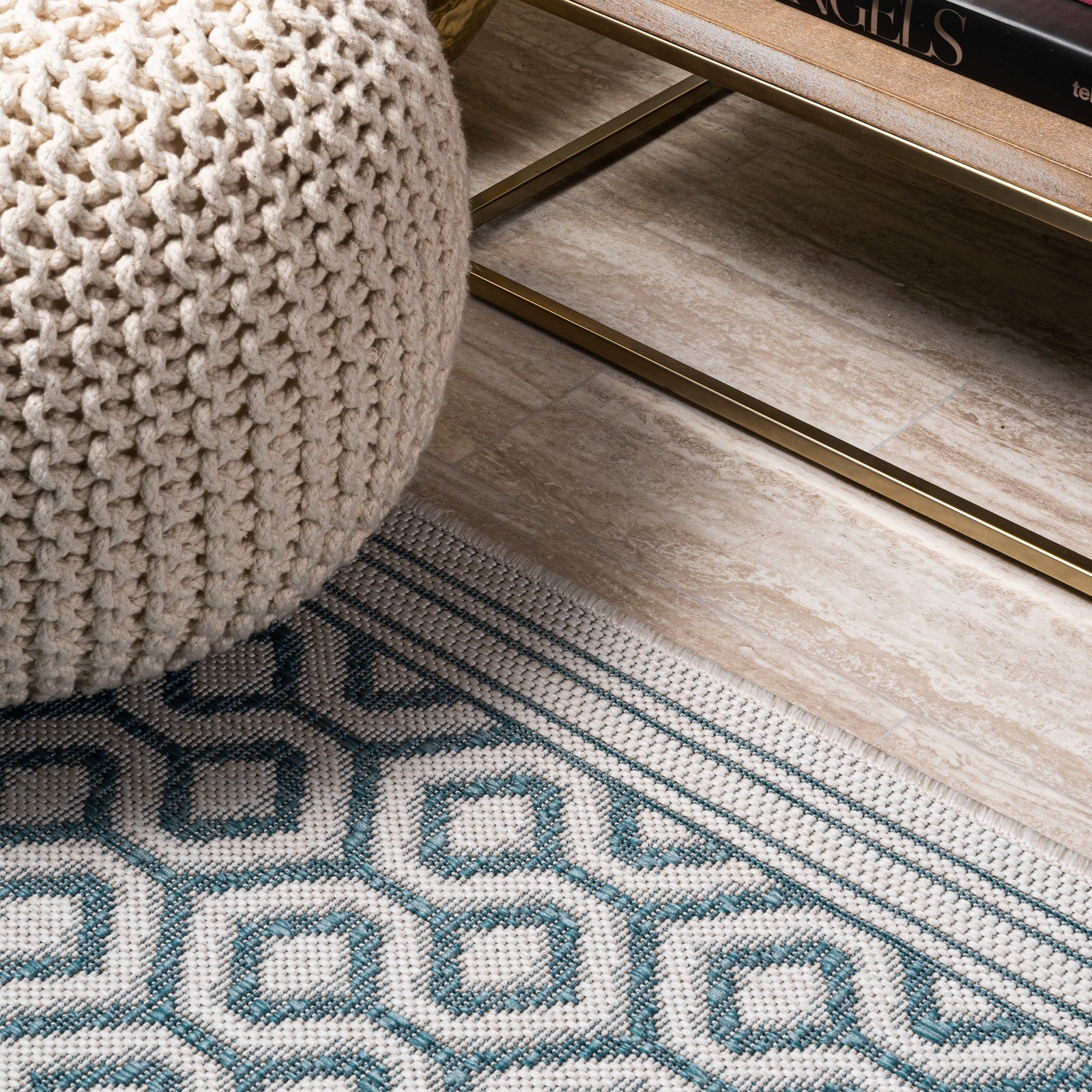 Marvao Diamond Trellis Indoor/Outdoor Runner Rug