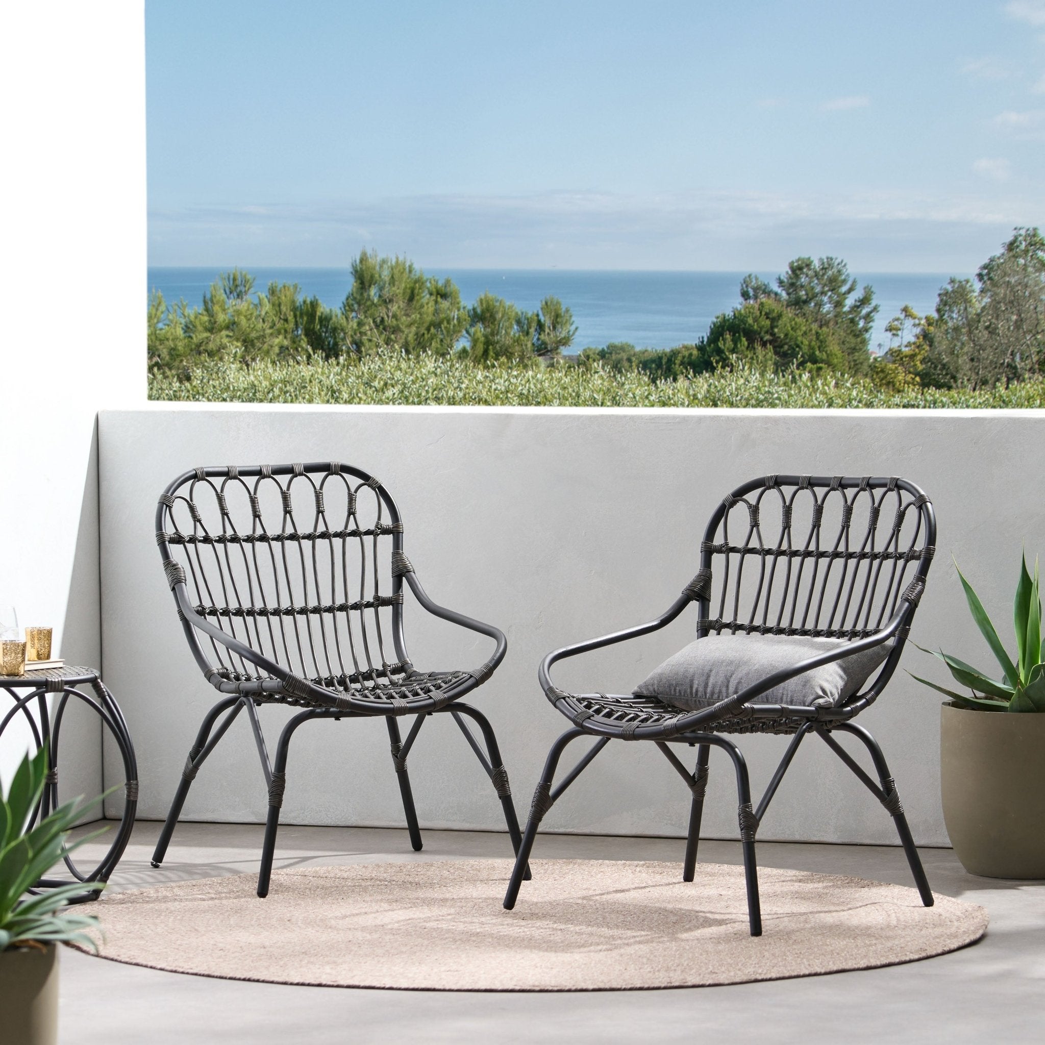 Monsoon Outdoor Accent Chair with Open Weave Design
