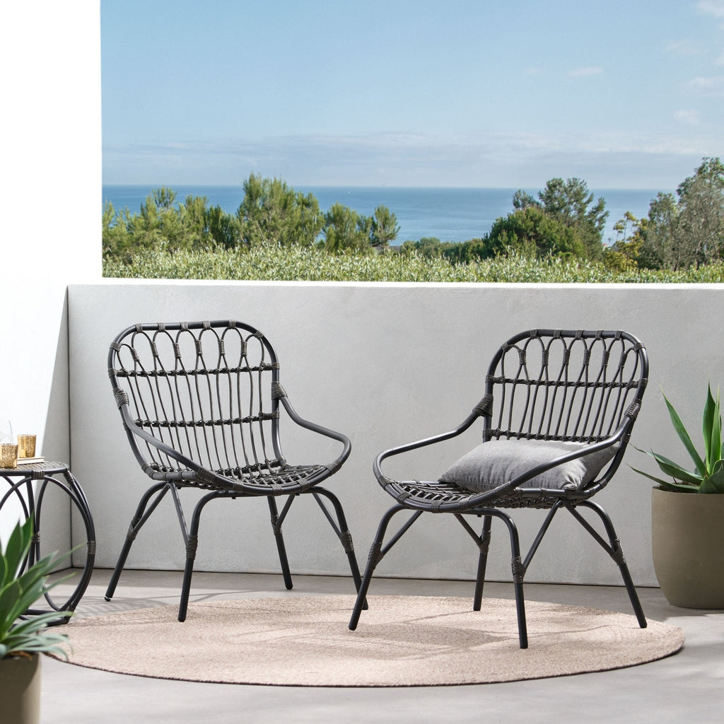 Monsoon Outdoor Accent Chair with Open Weave Design