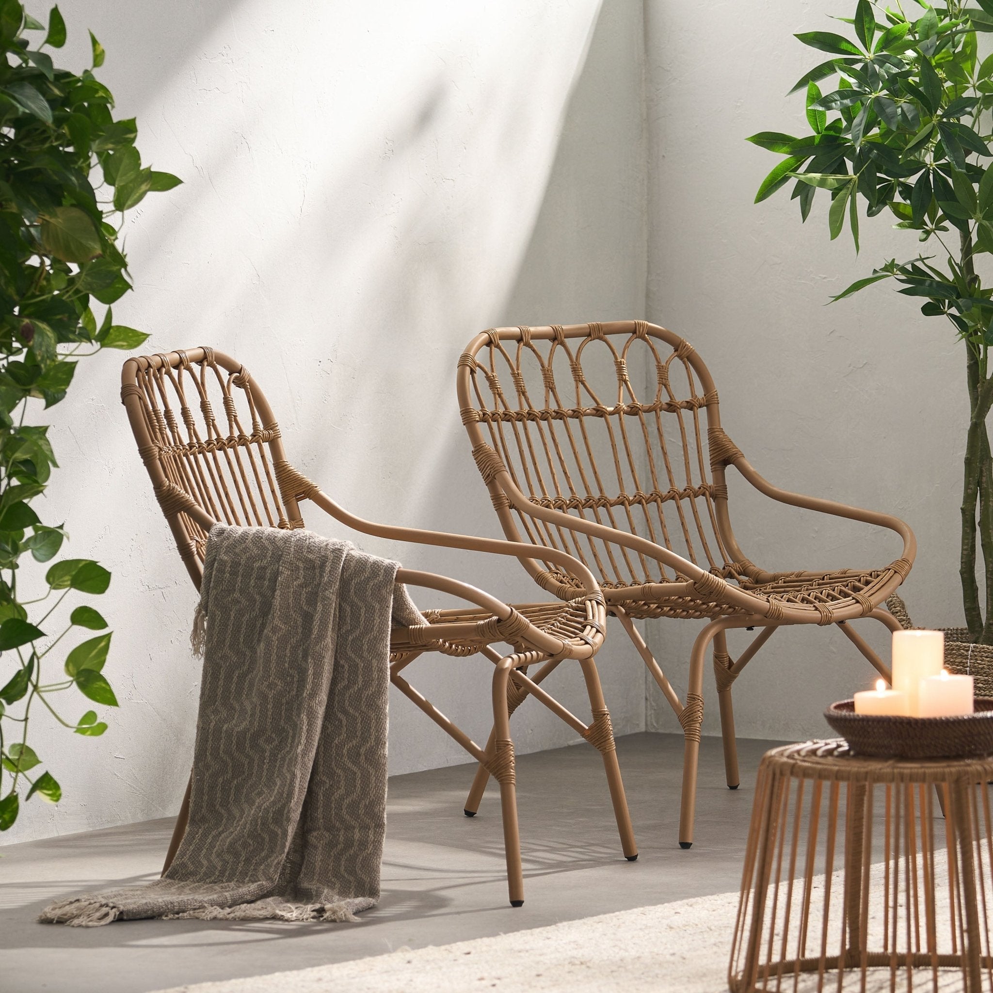 Monsoon Outdoor Accent Chair with Open Weave Design