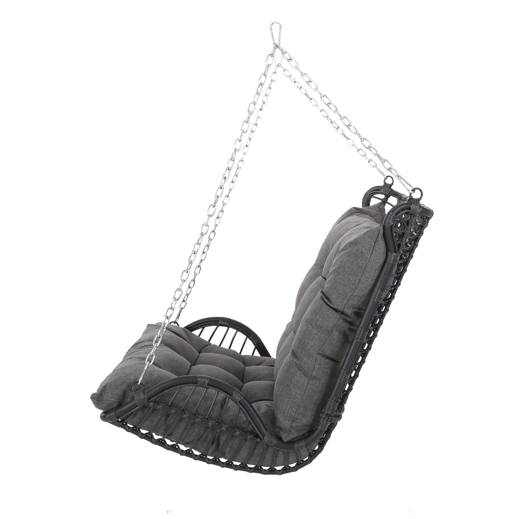 Arruda Outdoor Wicker Porch Swing with Cushions