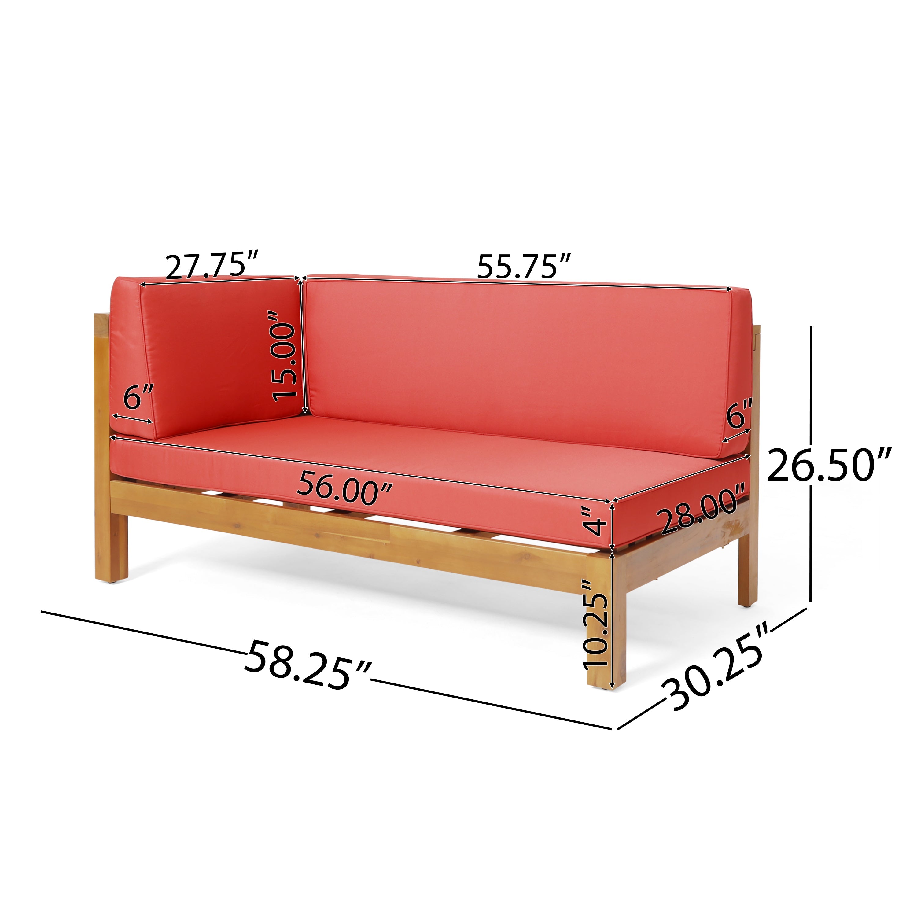 Brava Outdoor X-Back Corner Bench with Coffee Table