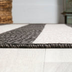 Negril Two-Tone Wide Stripe Indoor/Outdoor Runner Rug