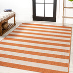 Negril Two-Tone Wide Stripe Indoor/Outdoor Runner Rug