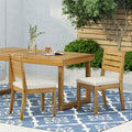Armless Outdoor Dining Chairs, Set of 2
