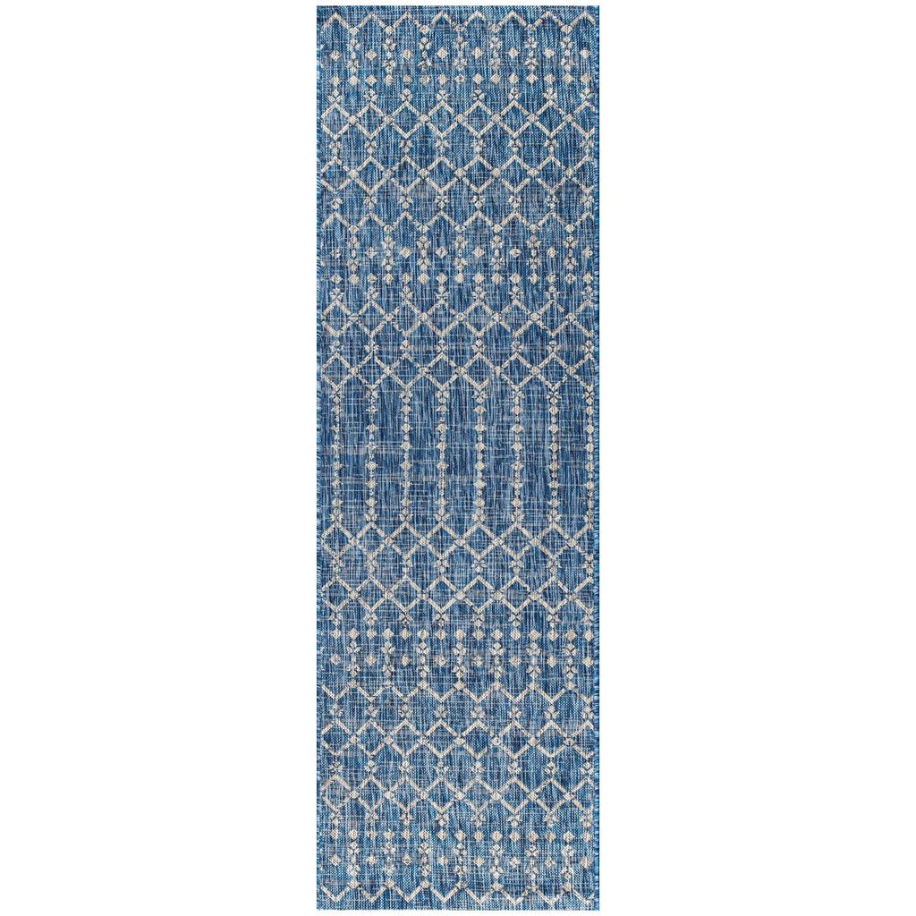 Ourika Moroccan Geometric Textured Weave Indoor/Outdoor Area Rug