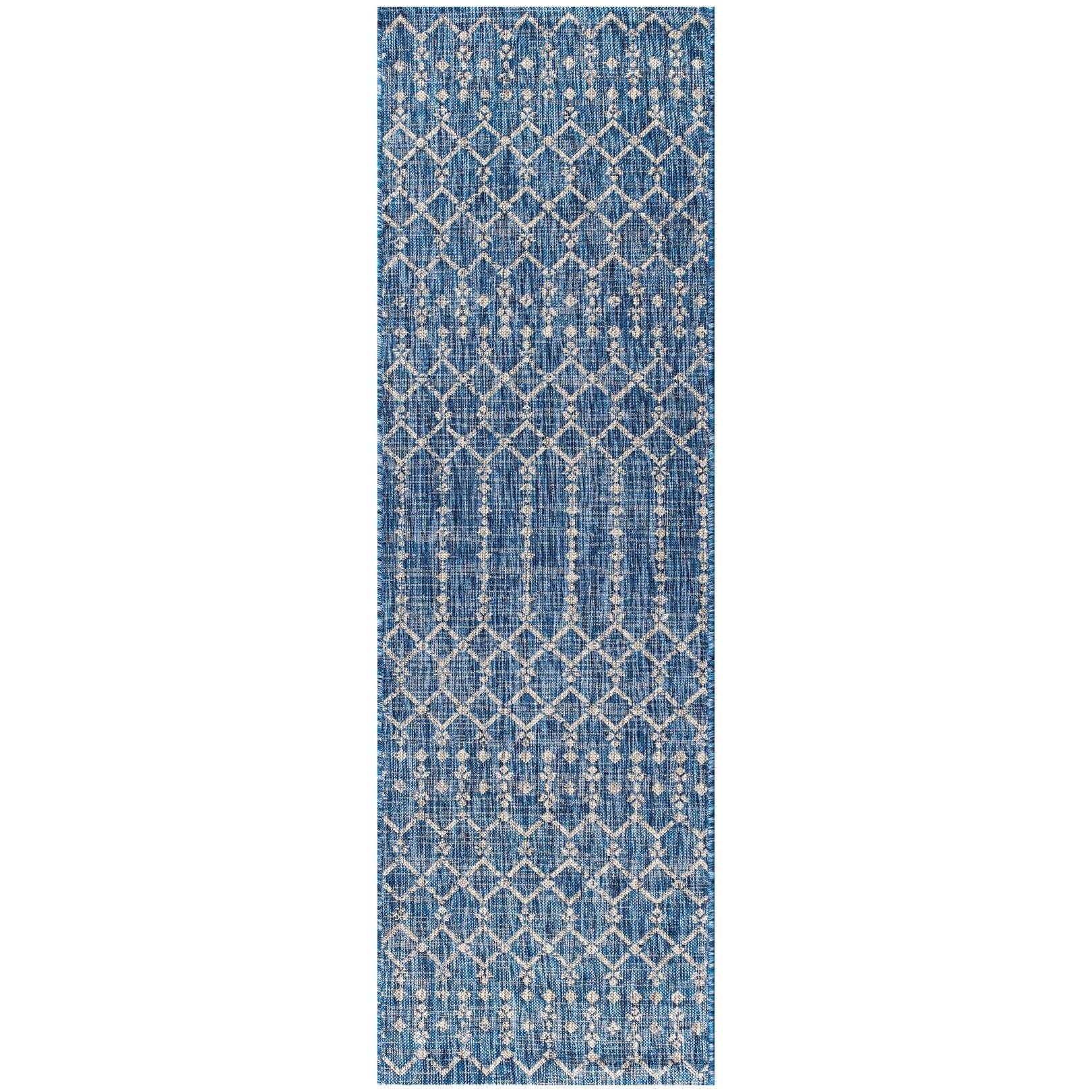 Ourika Moroccan Geometric Textured Weave Indoor/Outdoor Area Rug