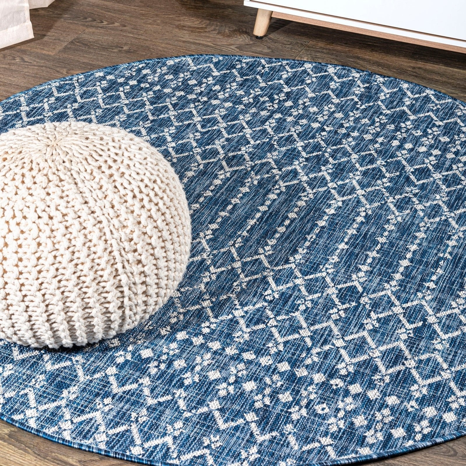 Ourika Moroccan Geometric Textured Weave Indoor/Outdoor Area Rug