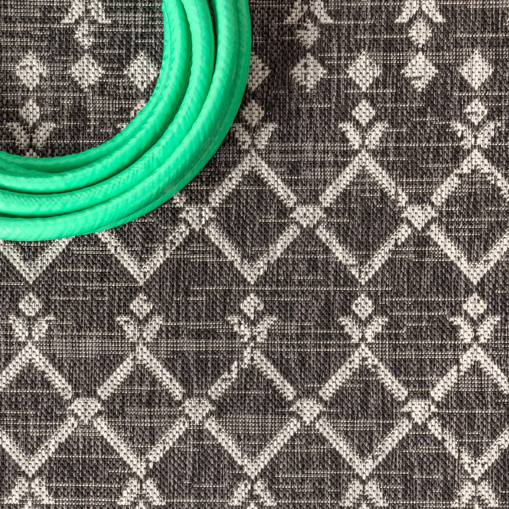 Ourika Moroccan Geometric Textured Weave Indoor/Outdoor Area Rug