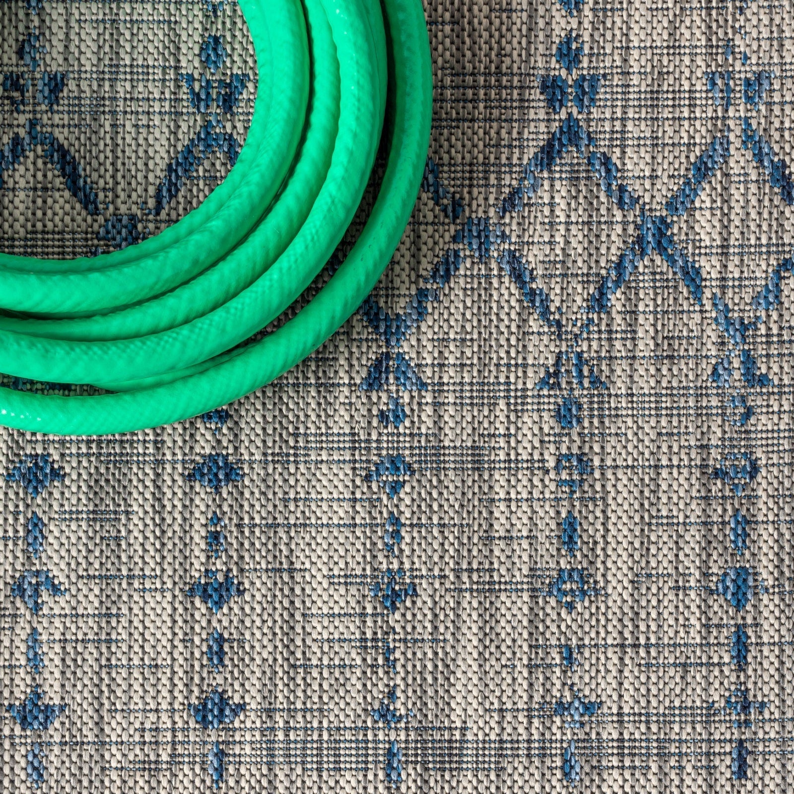 Ourika Moroccan Geometric Textured Weave Indoor/Outdoor Area Rug