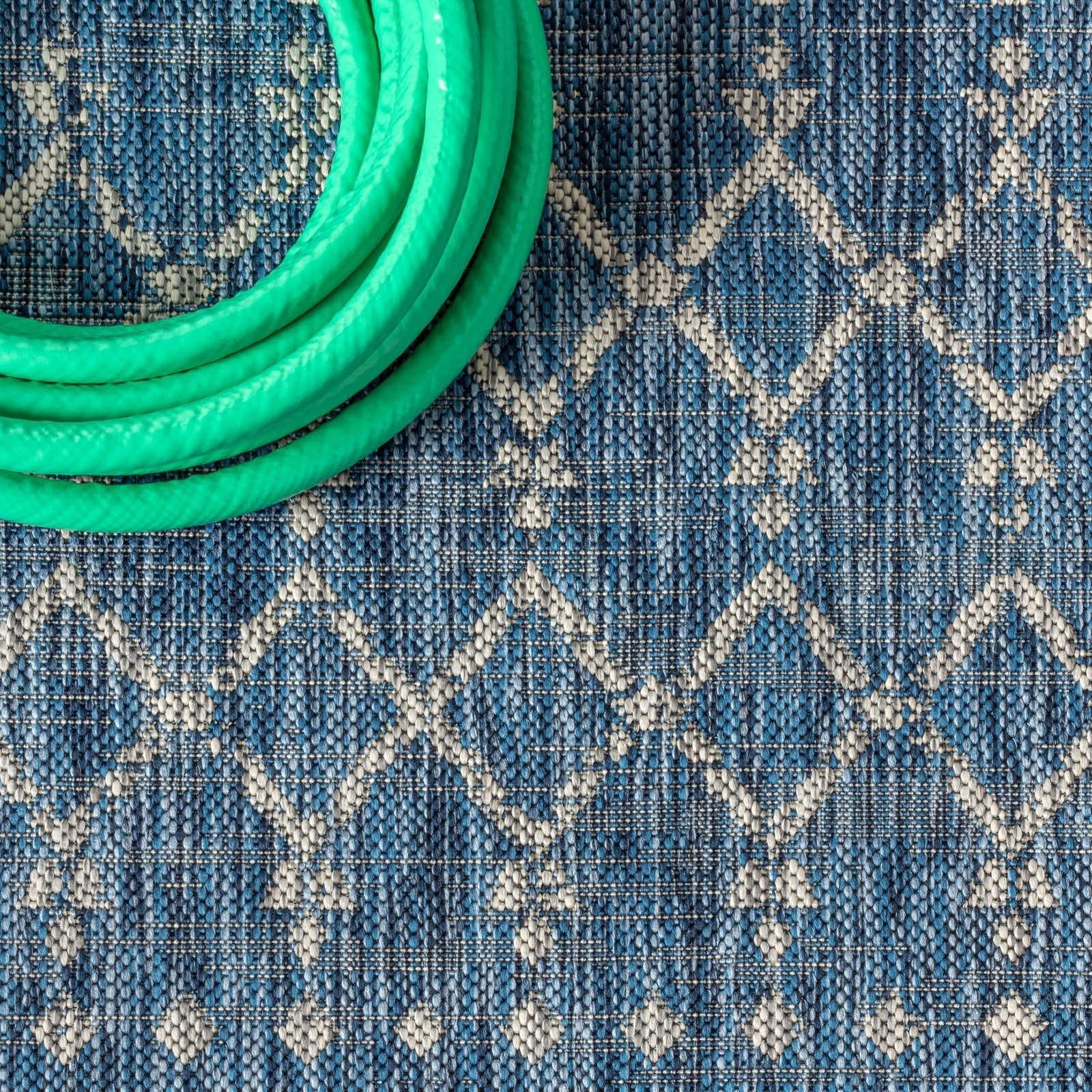 Ourika Moroccan Geometric Textured Weave Indoor/Outdoor Area Rug