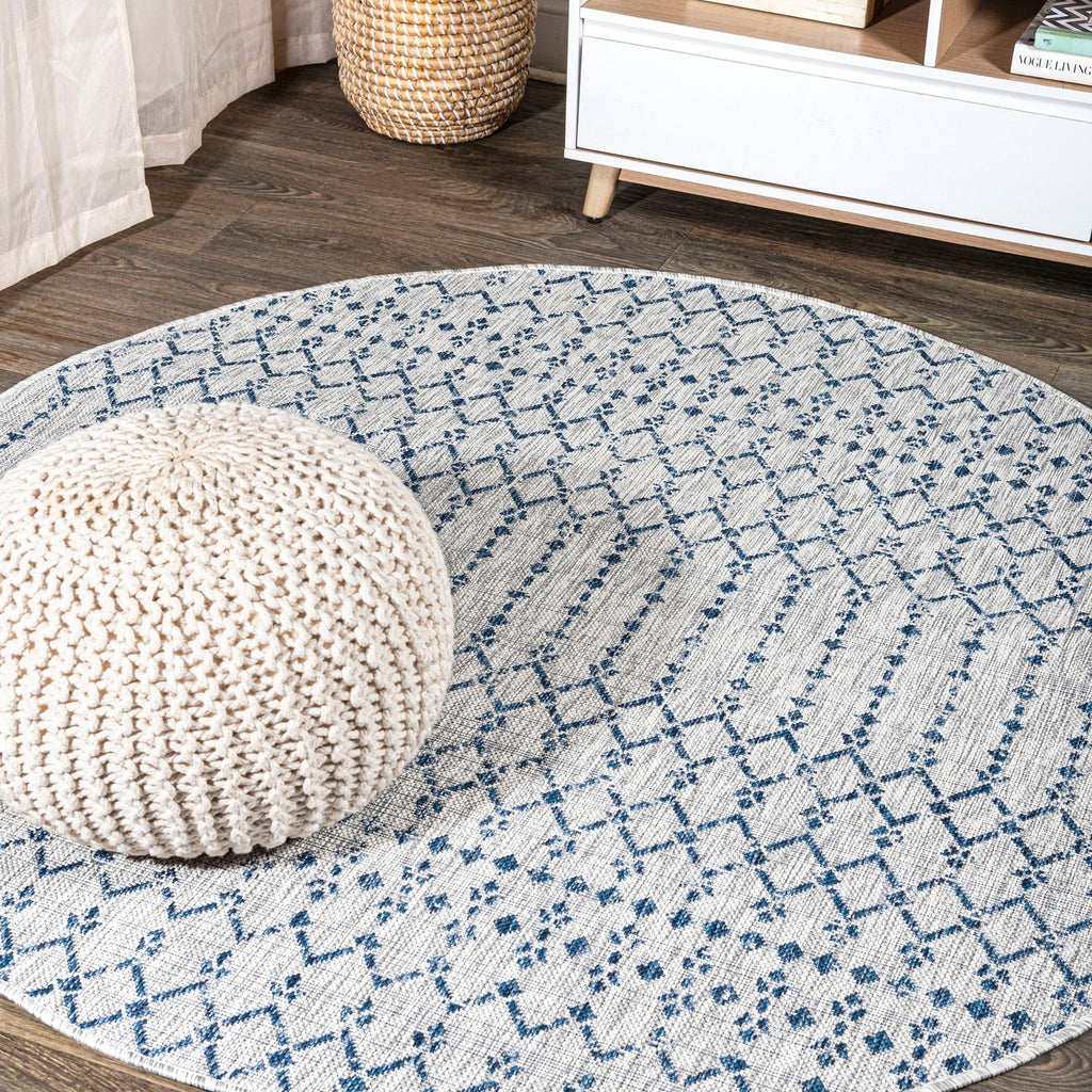 Ourika Moroccan Geometric Textured Weave Indoor/Outdoor Area Rug