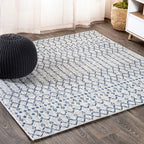 Ourika Moroccan Geometric Textured Weave Indoor/Outdoor Area Rug