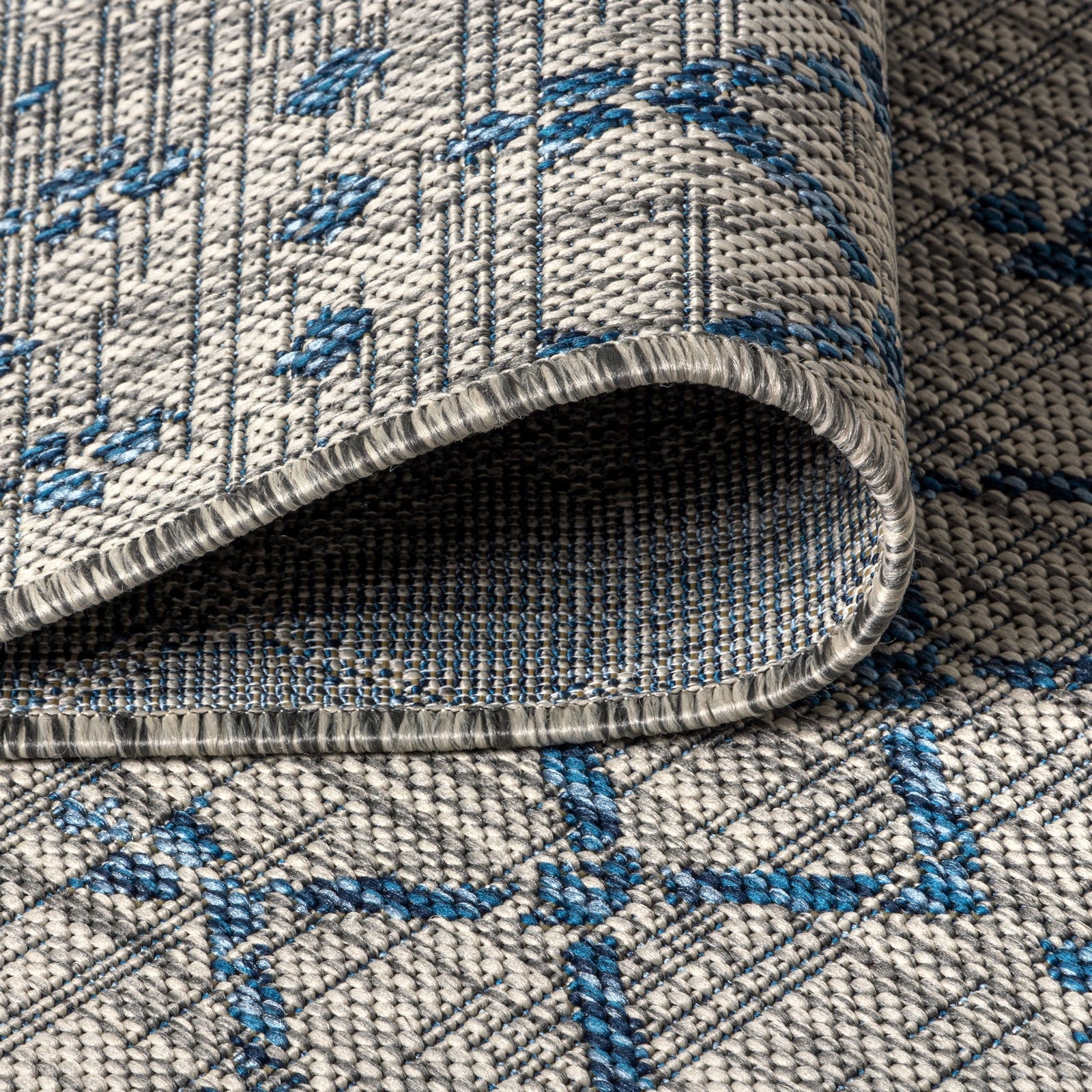 Ourika Moroccan Geometric Textured Weave Indoor/Outdoor Area Rug