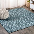 Ourika Moroccan Geometric Textured Weave Indoor/Outdoor Area Rug