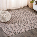 Ourika Moroccan Geometric Textured Weave Indoor/Outdoor Area Rug