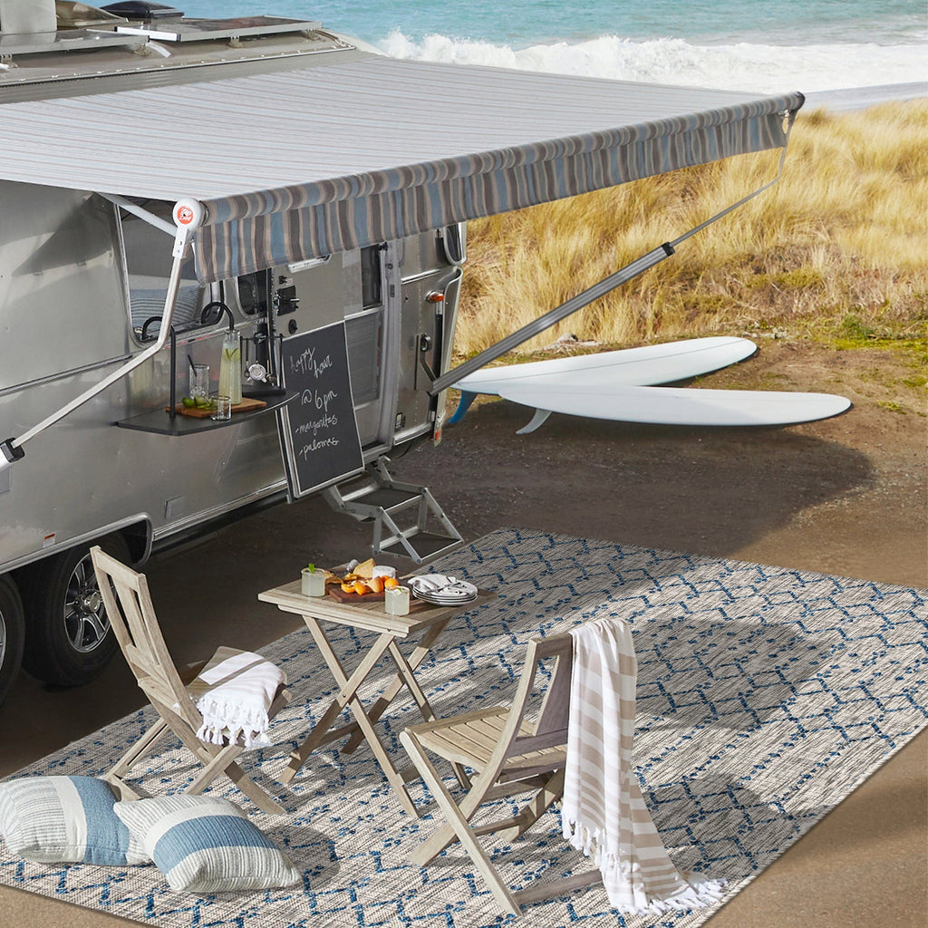 Ourika Moroccan Geometric Textured Weave Indoor/Outdoor Area Rug