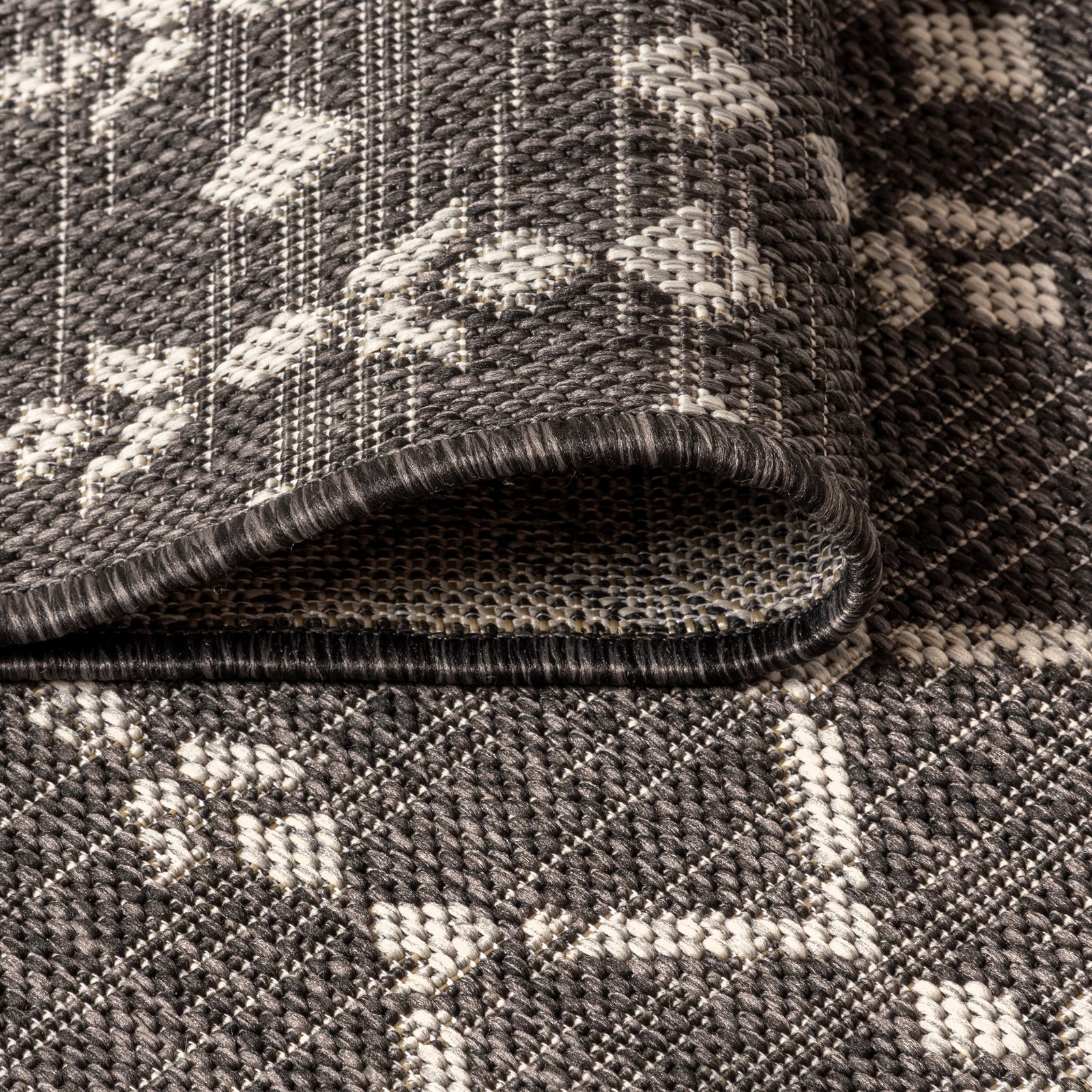 Ourika Moroccan Geometric Textured Weave Indoor/Outdoor Area Rug