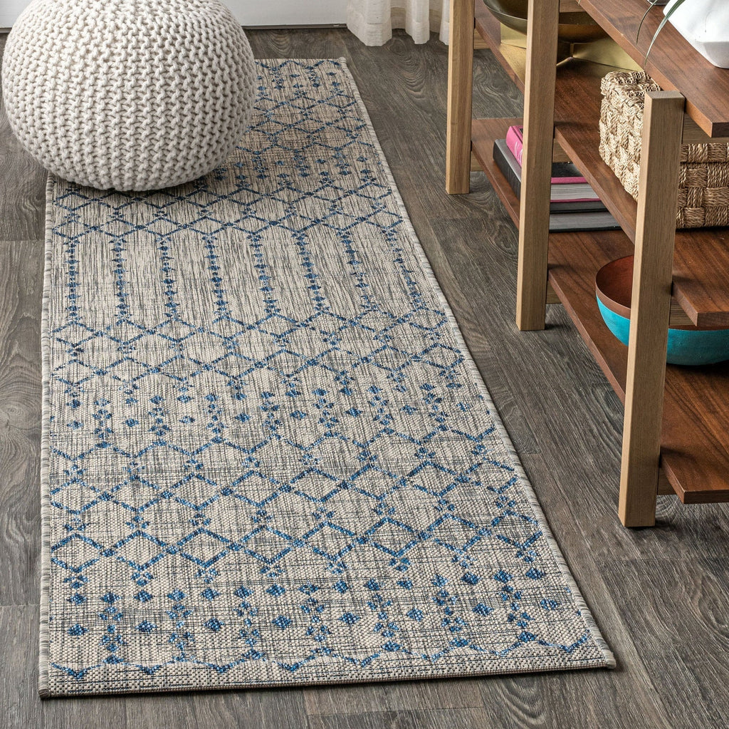 Ourika Moroccan Geometric Textured Weave Indoor/Outdoor Area Rug
