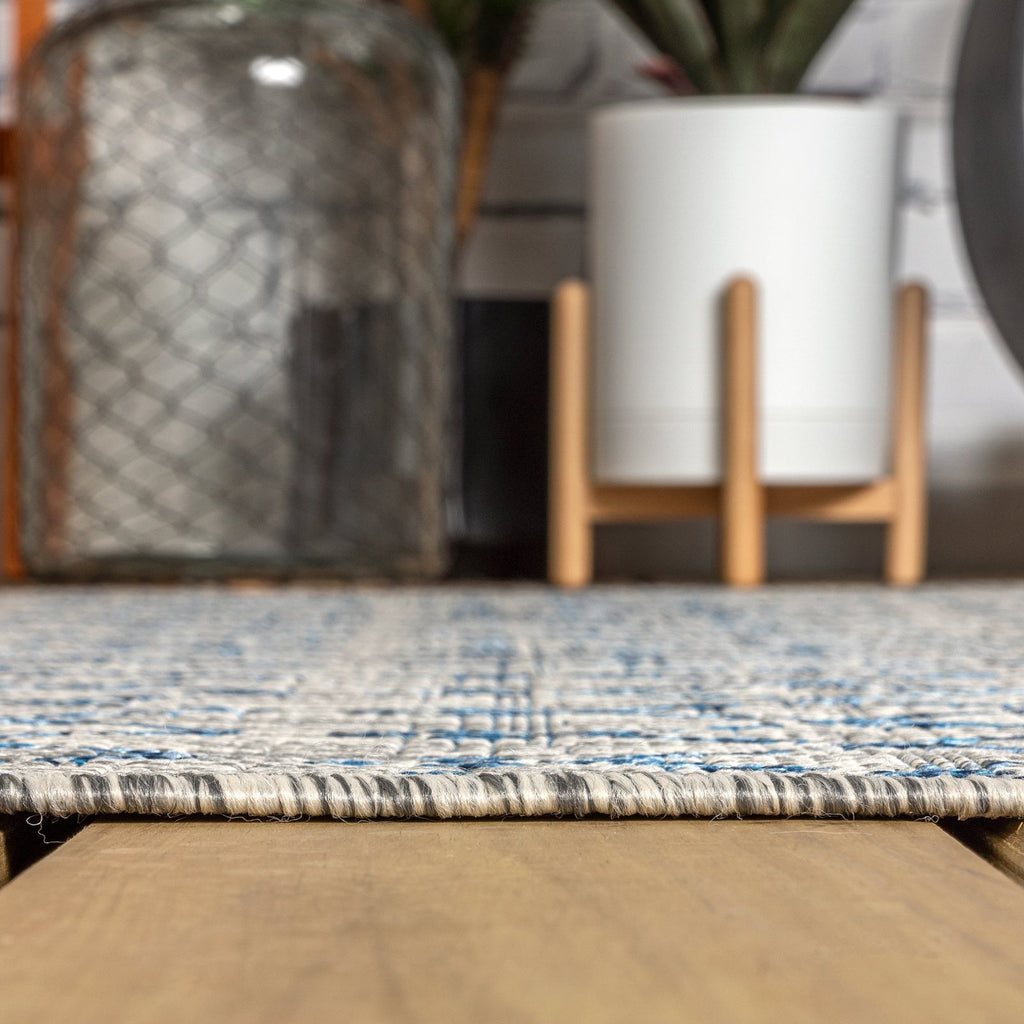 Ourika Moroccan Geometric Textured Weave Indoor/Outdoor Area Rug