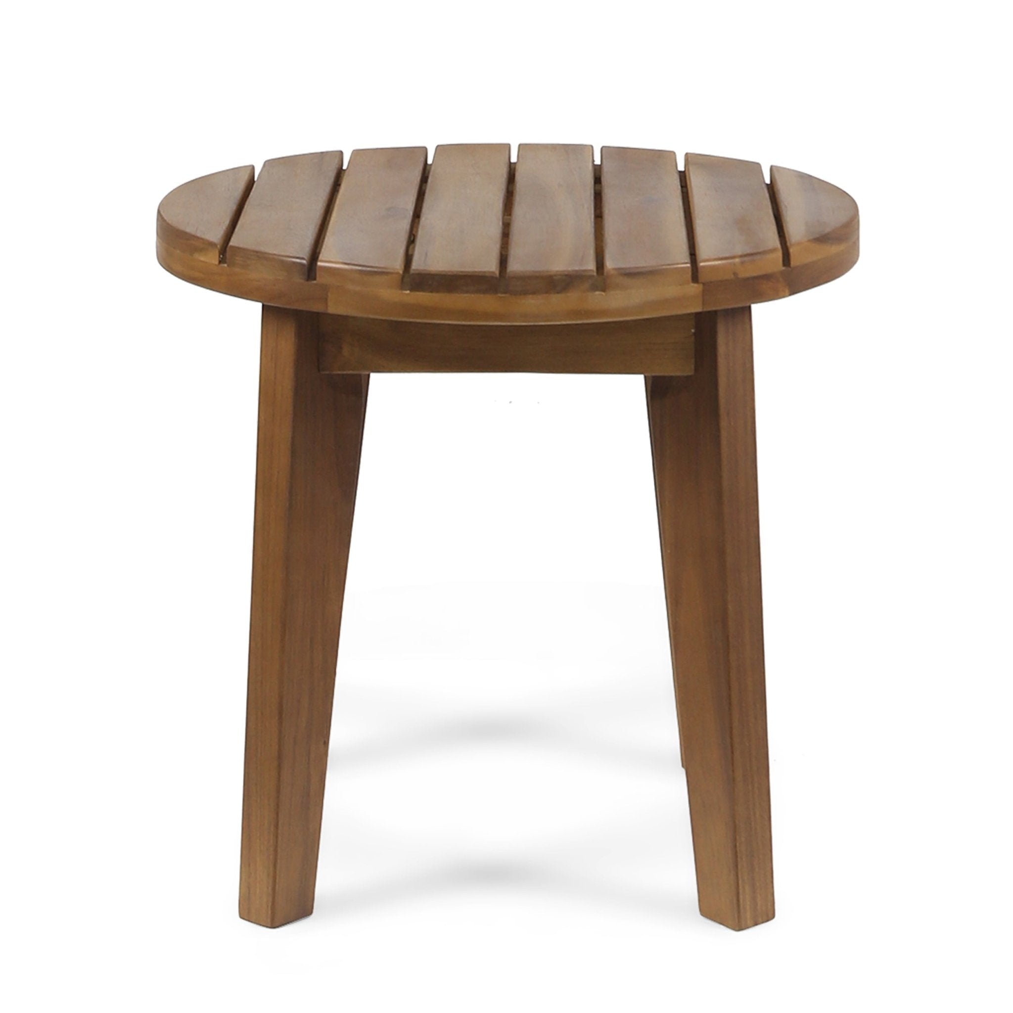 Outdoor 16" Acacia Wood Side Table with Weather Resistance