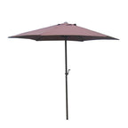 7.5' Market Bronze Frame Brown Canopy Umbrella