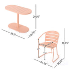Outdoor Metal Seating Set with Coffee Table and 2 Chairs