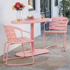 Outdoor Metal Seating Set with Coffee Table and 2 Chairs