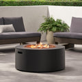 Outdoor Round Iron Propane Firepit