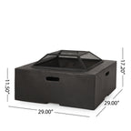 Outdoor Square Wood Burning Firepit