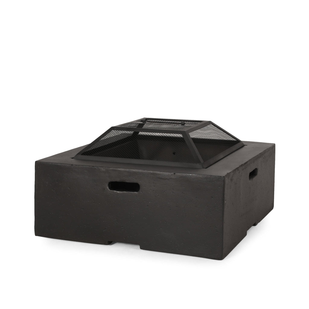 Outdoor Square Wood Burning Firepit