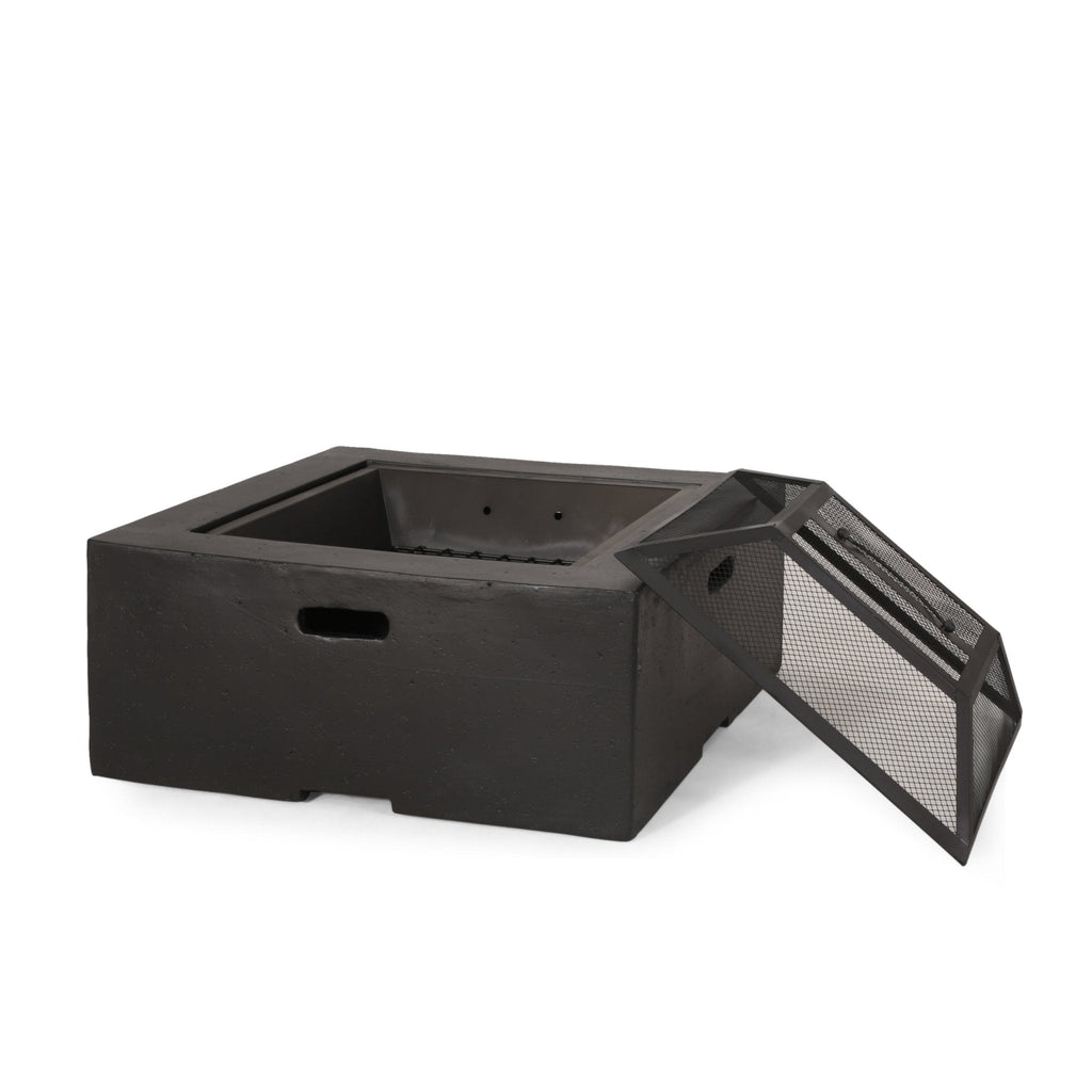 Outdoor Square Wood Burning Firepit