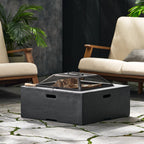 Outdoor Square Wood Burning Firepit