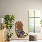 Berrien Outdoor/Indoor Wicker Hanging Swing Chair with 8-Foot Chain