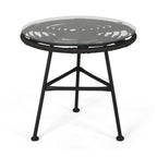 Petrichor Outdoor Rattan Table with Tempered Glass Top