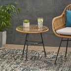 Petrichor Outdoor Rattan Table with Tempered Glass Top