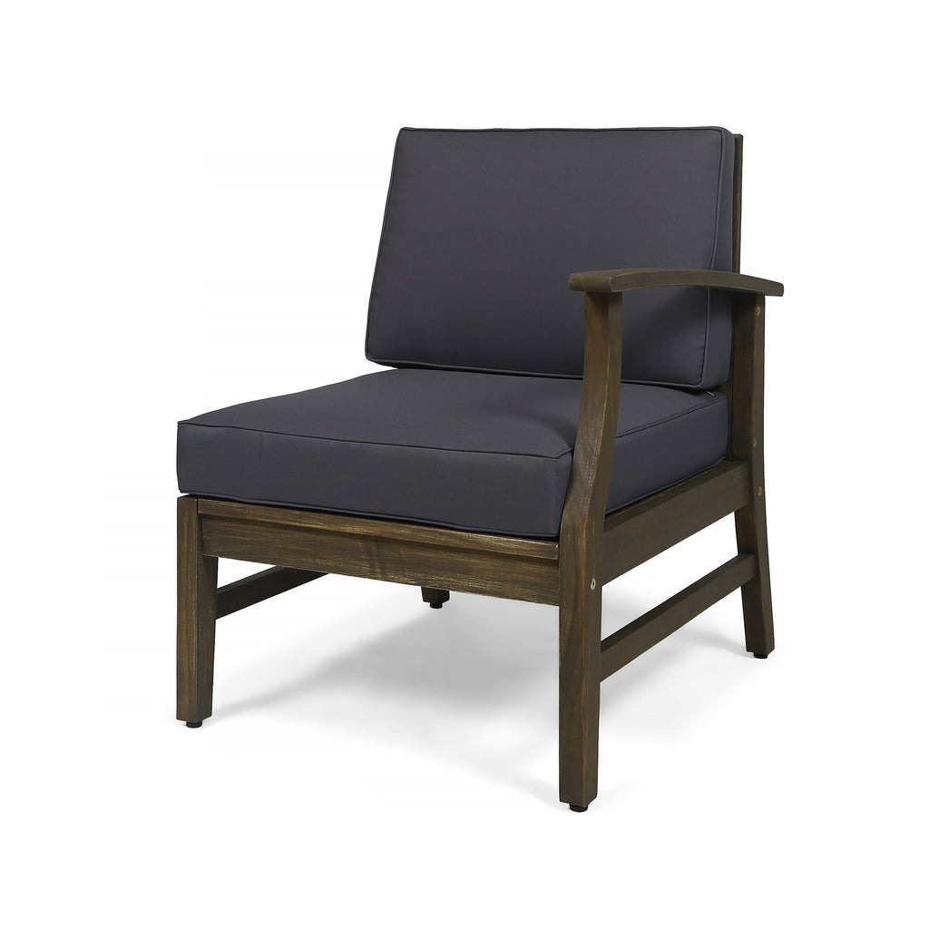 Perla Outdoor L-Shape Sectional Sofa with Coffee Table