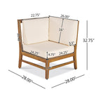 Perla Outdoor L-Shape Sectional Sofa