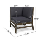 Perla Outdoor L-Shape Sectional Sofa