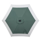 Spencer Classic Coastal 2-Tone Solar LED Market Patio Umbrella with 12 LED Strip Lights