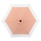 Spencer Classic Coastal 2-Tone Solar LED Market Patio Umbrella with 12 LED Strip Lights