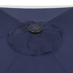 Spencer Classic Coastal 2-Tone Solar LED Market Patio Umbrella with 12 LED Strip Lights