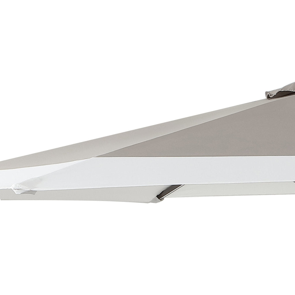 Spencer Classic Coastal 2-Tone Solar LED Market Patio Umbrella with 12 LED Strip Lights
